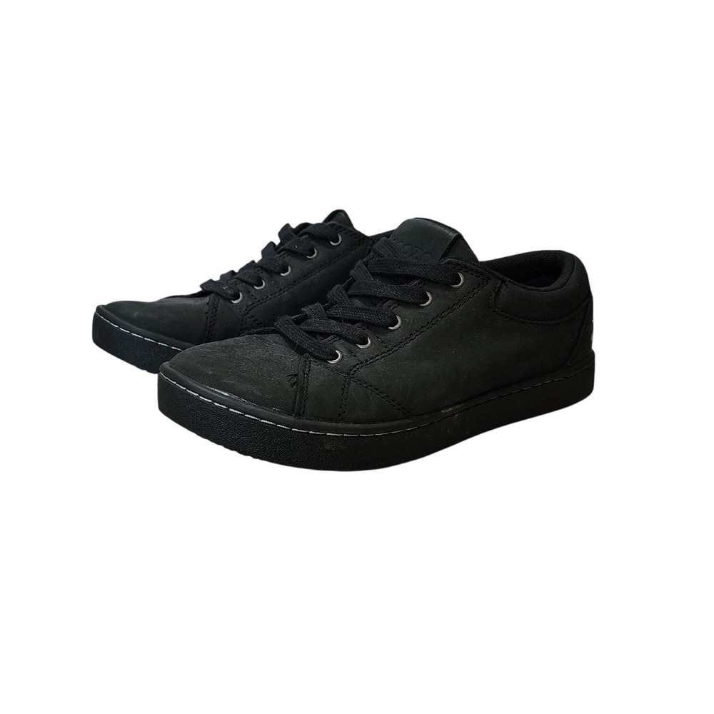 Mozo Mavi Black Leather Sneakers Womens 6.5 M39926 Slip Resistant Work Shoes